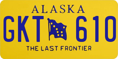 AK license plate GKT610