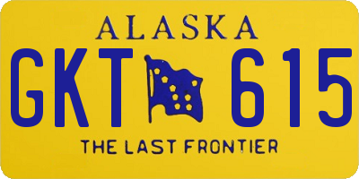 AK license plate GKT615