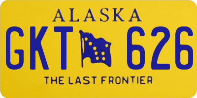 AK license plate GKT626