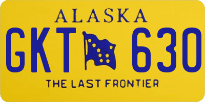AK license plate GKT630