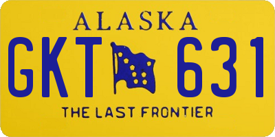 AK license plate GKT631