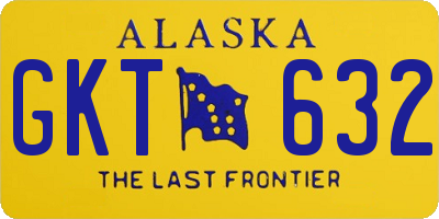 AK license plate GKT632