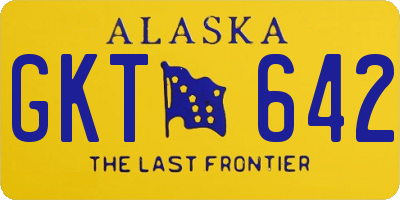 AK license plate GKT642