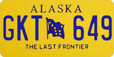 AK license plate GKT649