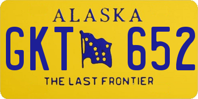 AK license plate GKT652