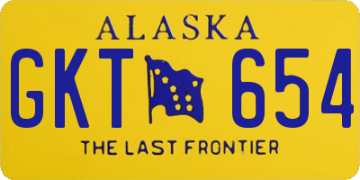 AK license plate GKT654