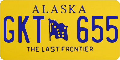 AK license plate GKT655