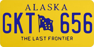AK license plate GKT656