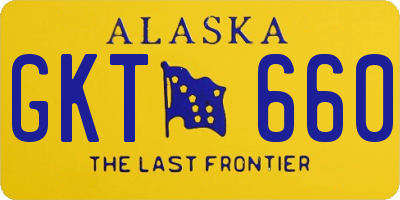 AK license plate GKT660