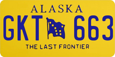 AK license plate GKT663