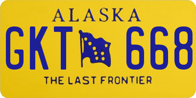 AK license plate GKT668