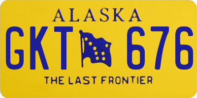 AK license plate GKT676