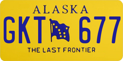 AK license plate GKT677