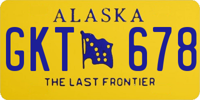 AK license plate GKT678