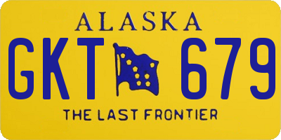 AK license plate GKT679