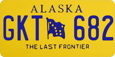 AK license plate GKT682