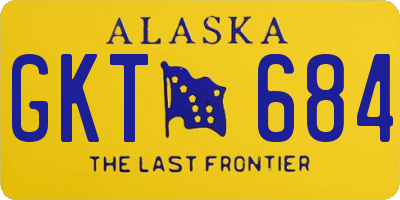 AK license plate GKT684