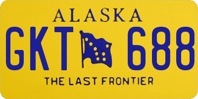 AK license plate GKT688