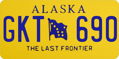 AK license plate GKT690