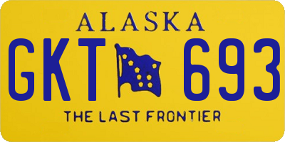 AK license plate GKT693