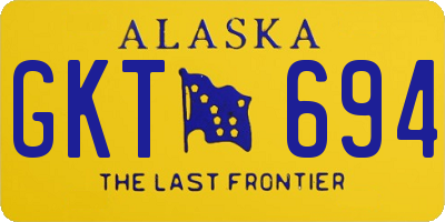 AK license plate GKT694