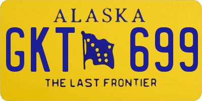 AK license plate GKT699