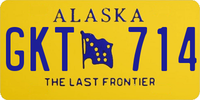 AK license plate GKT714