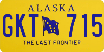 AK license plate GKT715