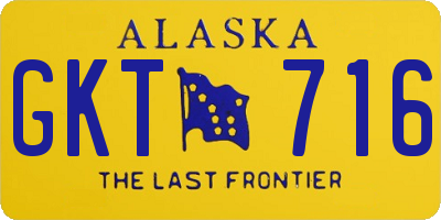 AK license plate GKT716