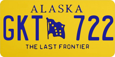 AK license plate GKT722