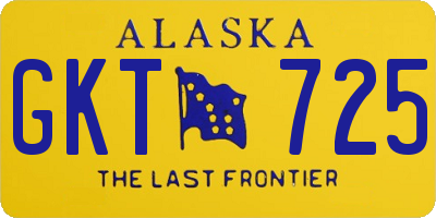 AK license plate GKT725