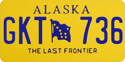 AK license plate GKT736