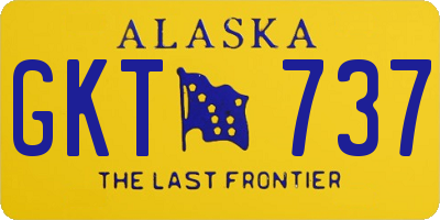 AK license plate GKT737