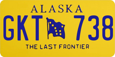 AK license plate GKT738
