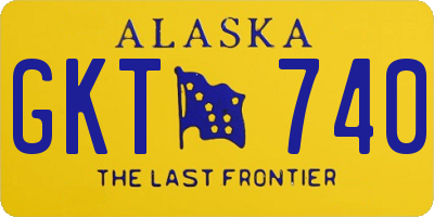 AK license plate GKT740