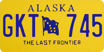 AK license plate GKT745