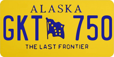 AK license plate GKT750