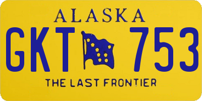 AK license plate GKT753