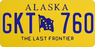 AK license plate GKT760