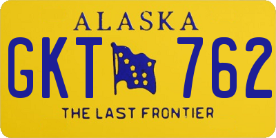 AK license plate GKT762