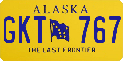 AK license plate GKT767