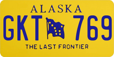 AK license plate GKT769