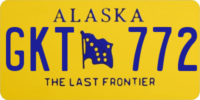 AK license plate GKT772