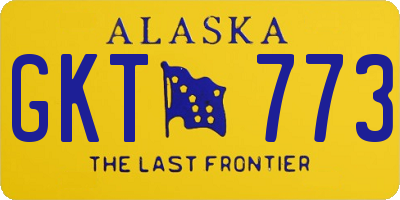 AK license plate GKT773