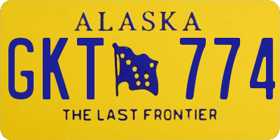 AK license plate GKT774
