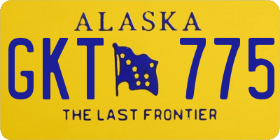 AK license plate GKT775