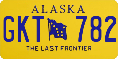 AK license plate GKT782