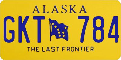 AK license plate GKT784