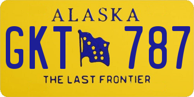 AK license plate GKT787