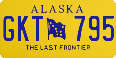 AK license plate GKT795